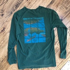 Southern Tide Long Sleeve T-shirt Green Canoes S